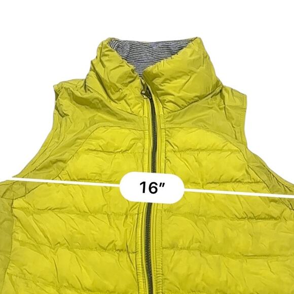 LULULEMON Fluffed Up Split Pea Green vest 800 Fill Goose Down Size 6 - Picture 6 of 8